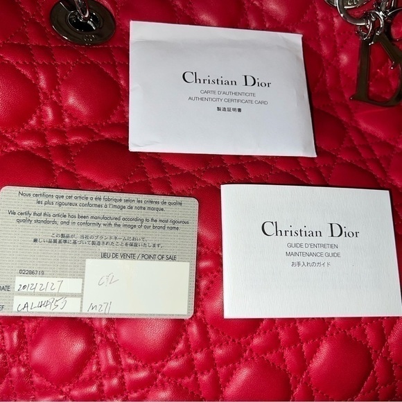 Large red lady Dior. Gorgeous and in excellent condition. - Picture 6 of 8